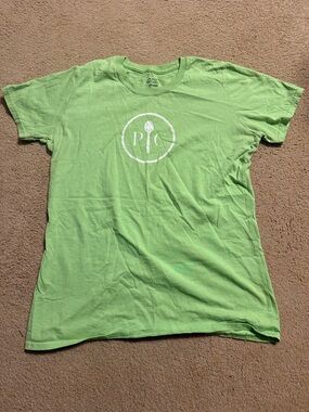 The Pampered Chef Neon Green Short Sleeve Logo Tee